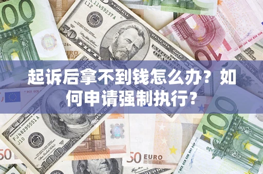 武汉起诉后拿不到钱怎么办？如何申请强制执行？