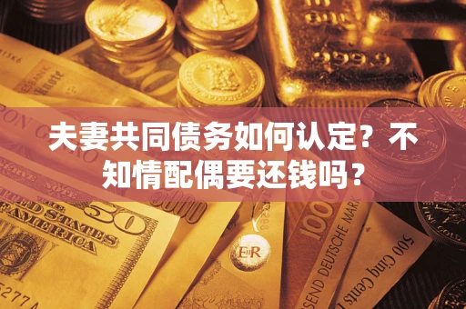 武汉夫妻共同债务如何认定？不知情配偶要还钱吗？