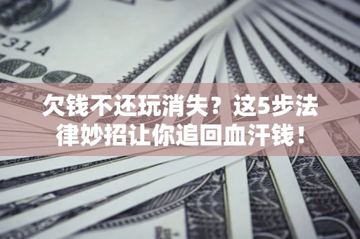 武汉欠钱不还玩消失？这5步法律妙招让你追回血汗钱！