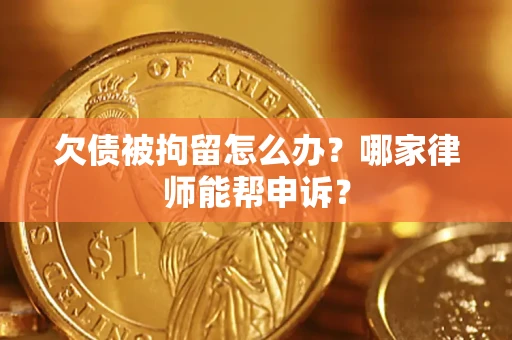 武汉欠债被拘留怎么办？哪家律师能帮申诉？