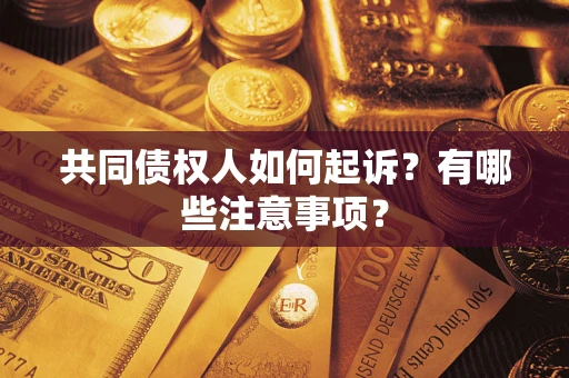 武汉共同债权人如何起诉？有哪些注意事项？